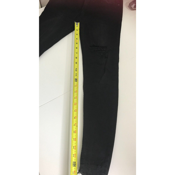 Free People Jeans Women's Size 26 Distressed Skinny Stretch Black Wash - Picture 6 of 6